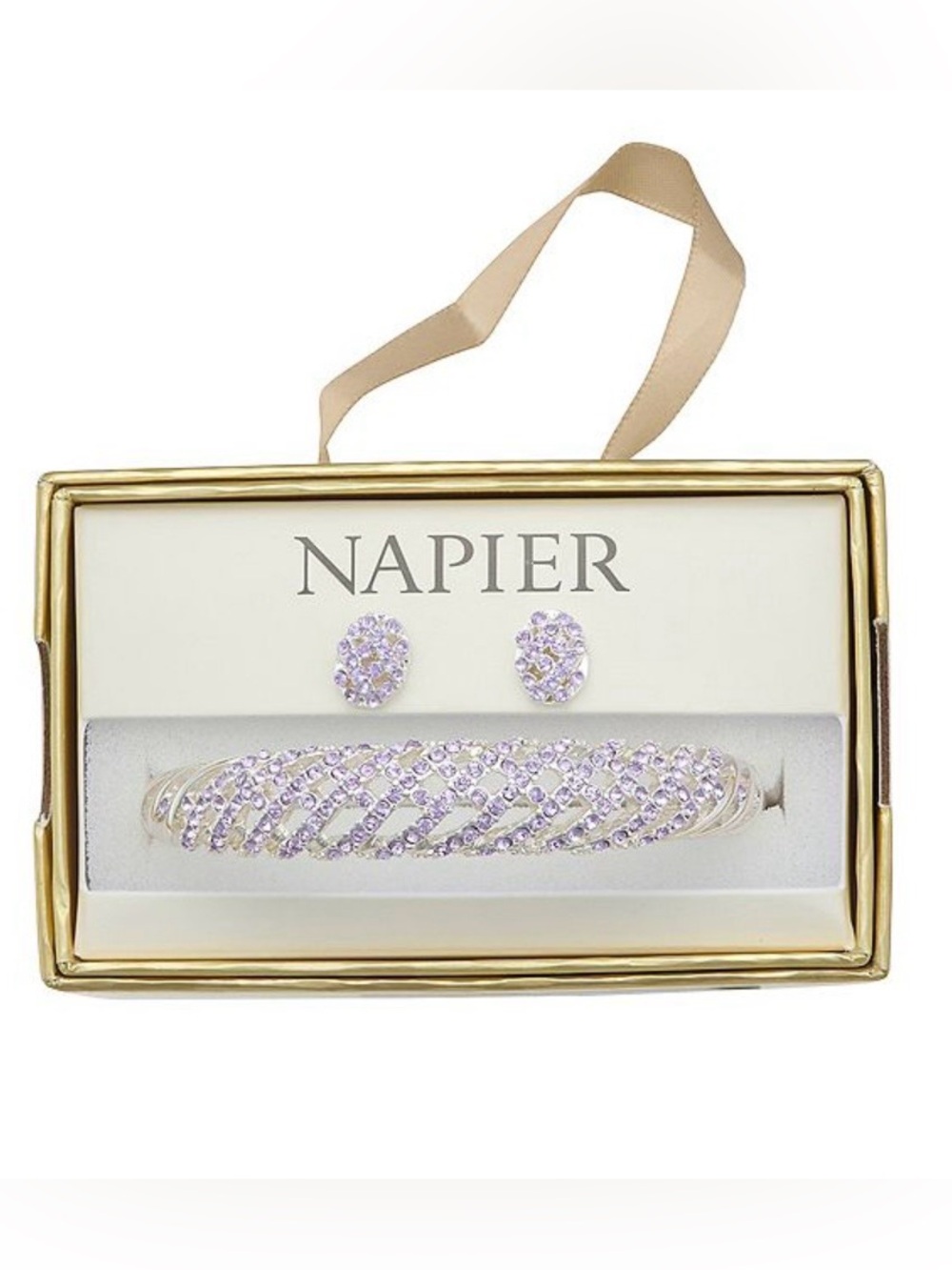 NAPIER Bangle Bracelet and Earring Set